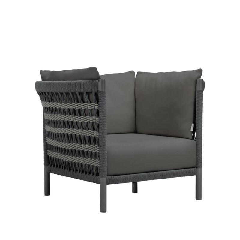 Anatra Lounge Chair-oxford/nickel