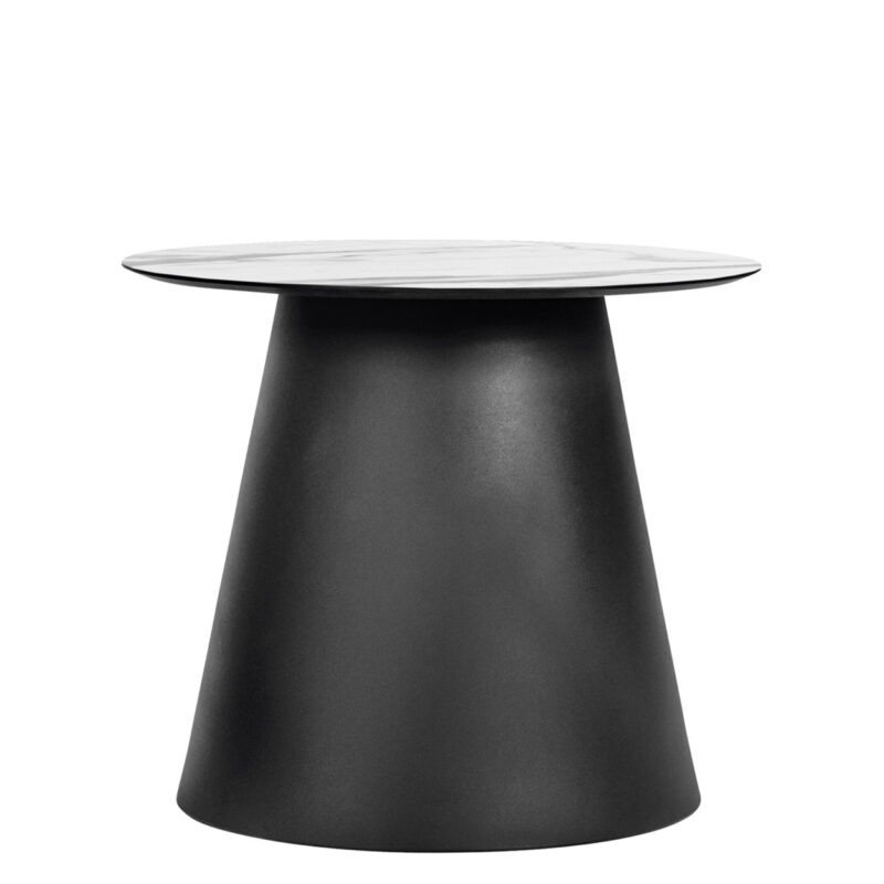 Cone II Side Table Round 60-Anthracite_Marble