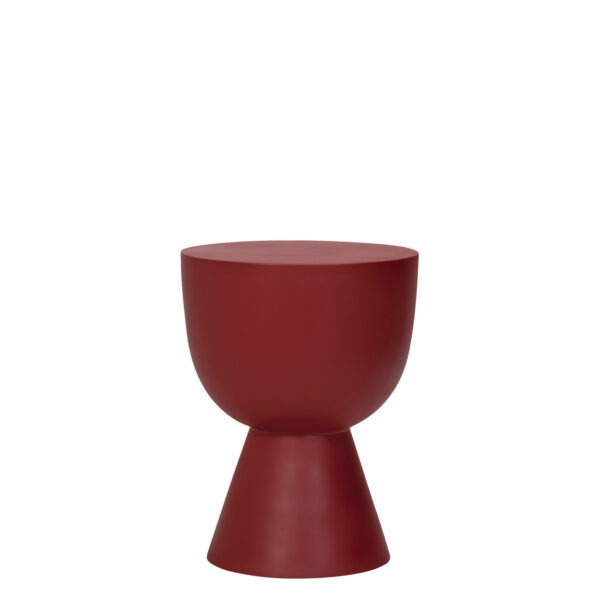 Drum Stool Side Table 36-ruby
